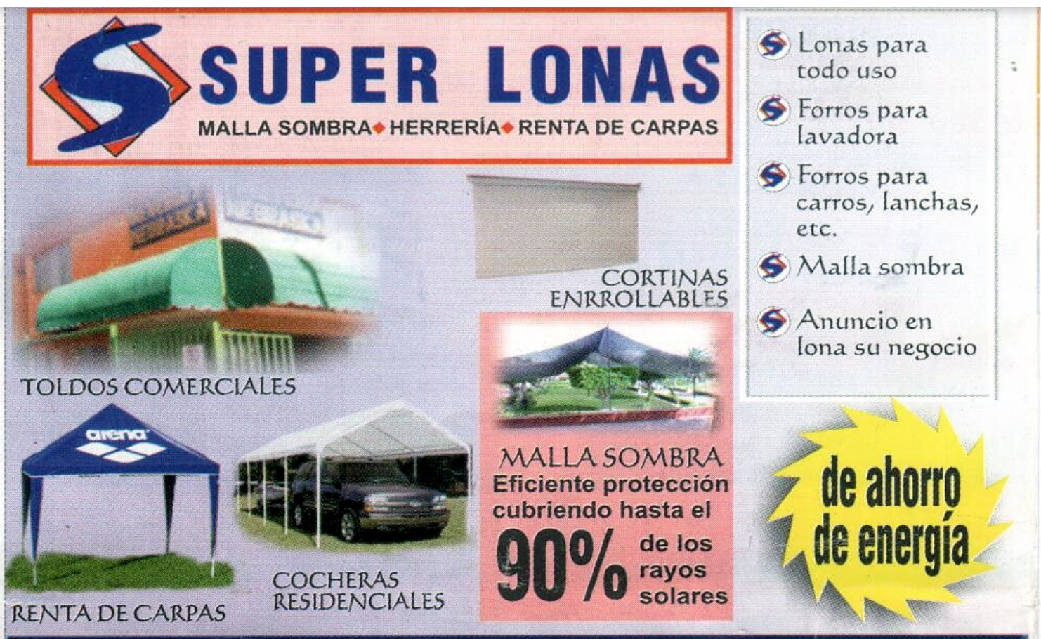 Flyer de Super Lonas en los 2000s